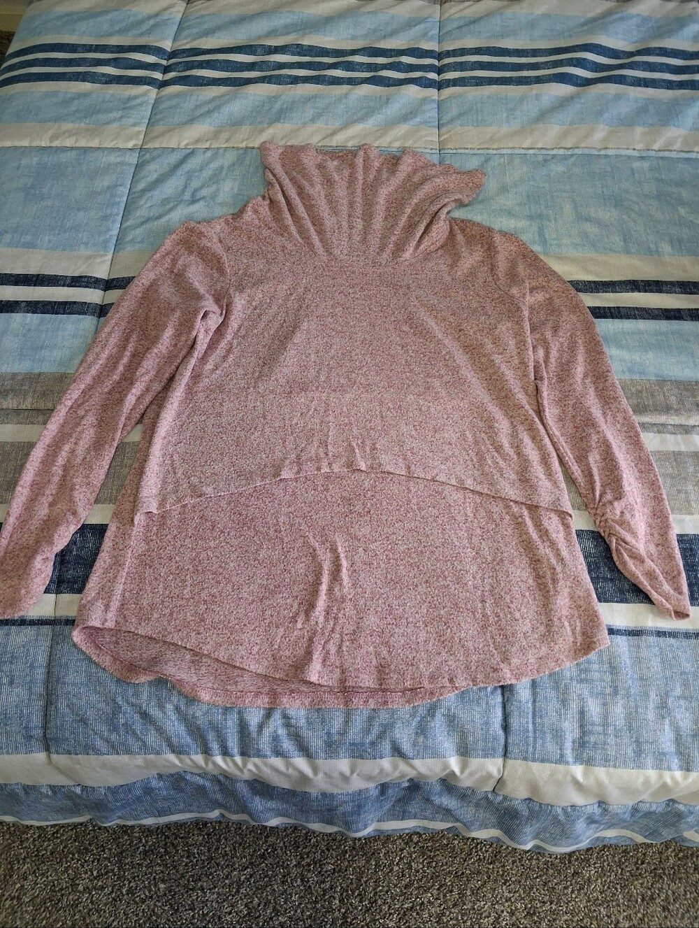 AGB Dusty Pink Cowl Neck Pullover Sweater